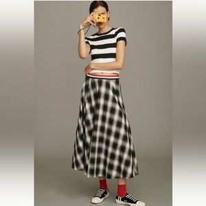 Anthropologie plaid skirt